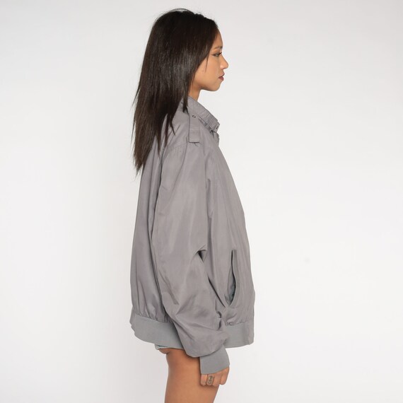 Grey Members Only Jacket 80s Windbreaker Bomber Cafe … - Gem