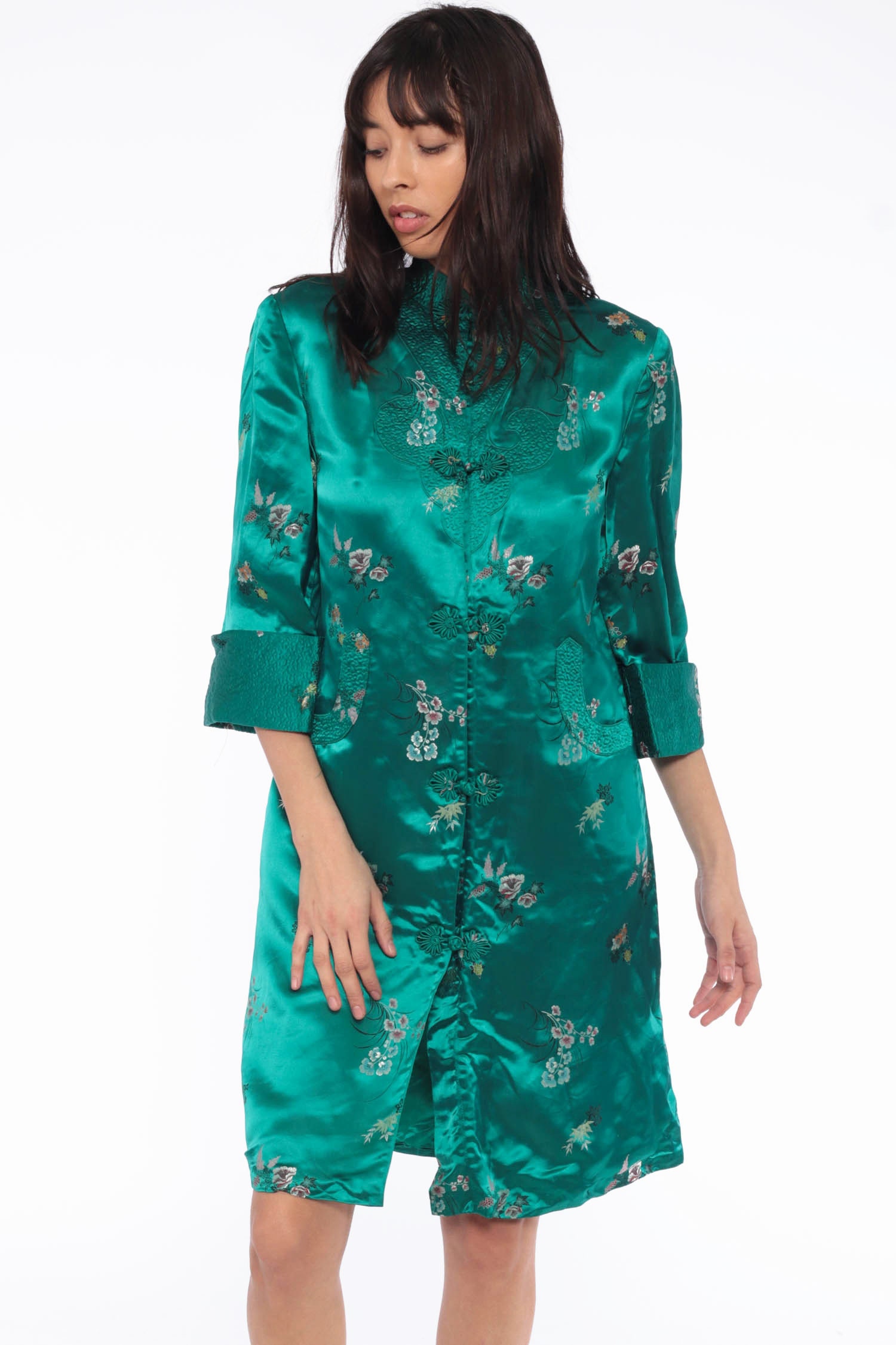 satin robe jacket