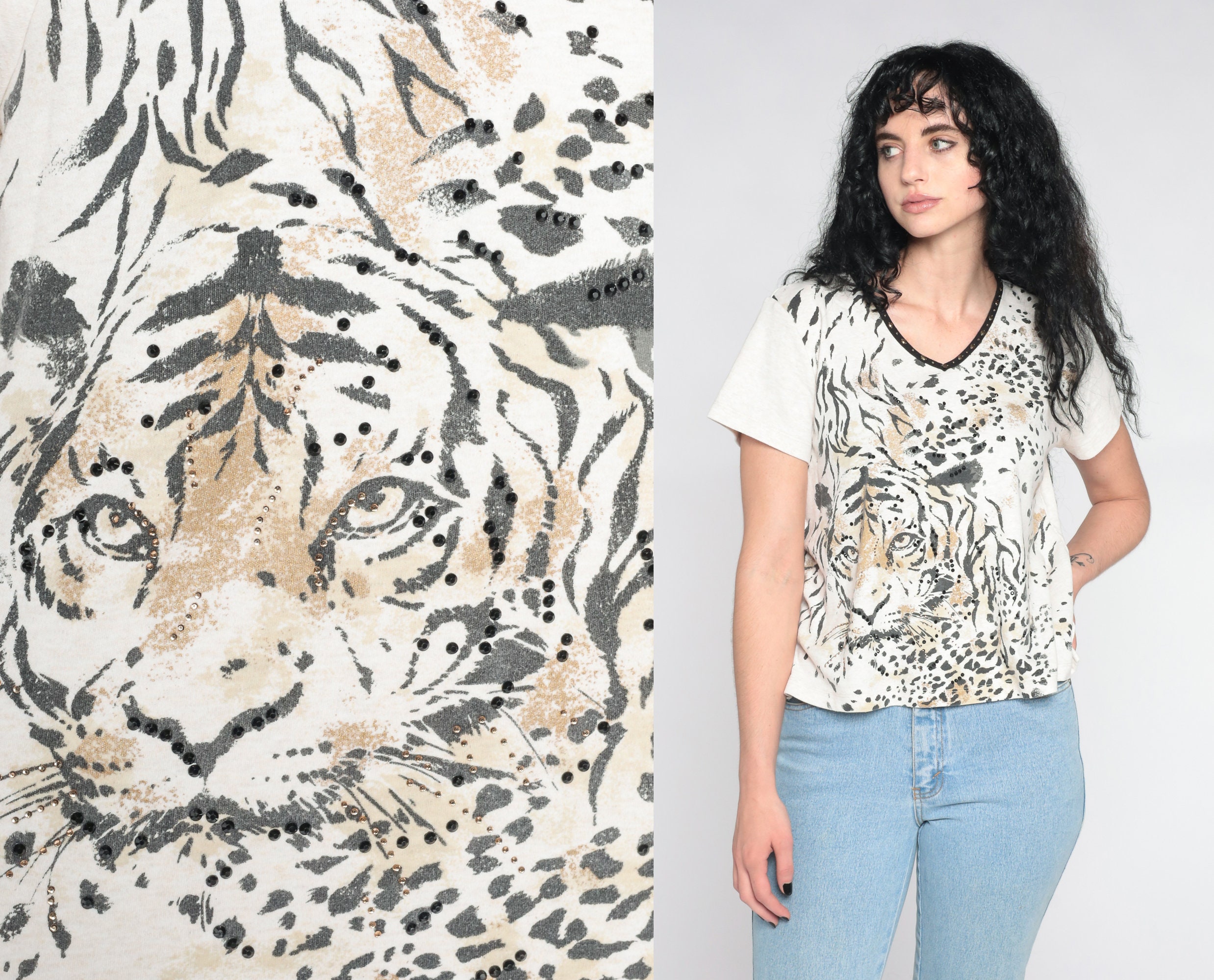 Metallic Animal Print Shirt