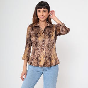 トップス vintage python sheer shirt blouse vintage python sheer shirt blouse シアーキャミワンピース 白