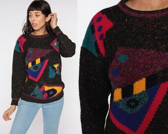 geometric print sweater