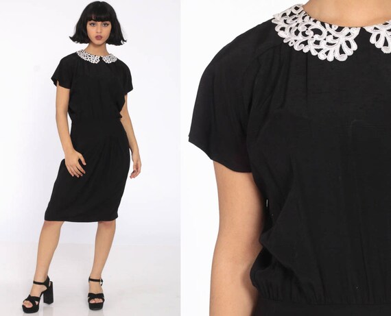 gone girl black dress white collar