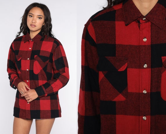red and black lumberjack shirt