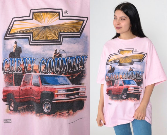 90s Chevrolet Truck T Shirt Chevy Country Car Shi… - image 1