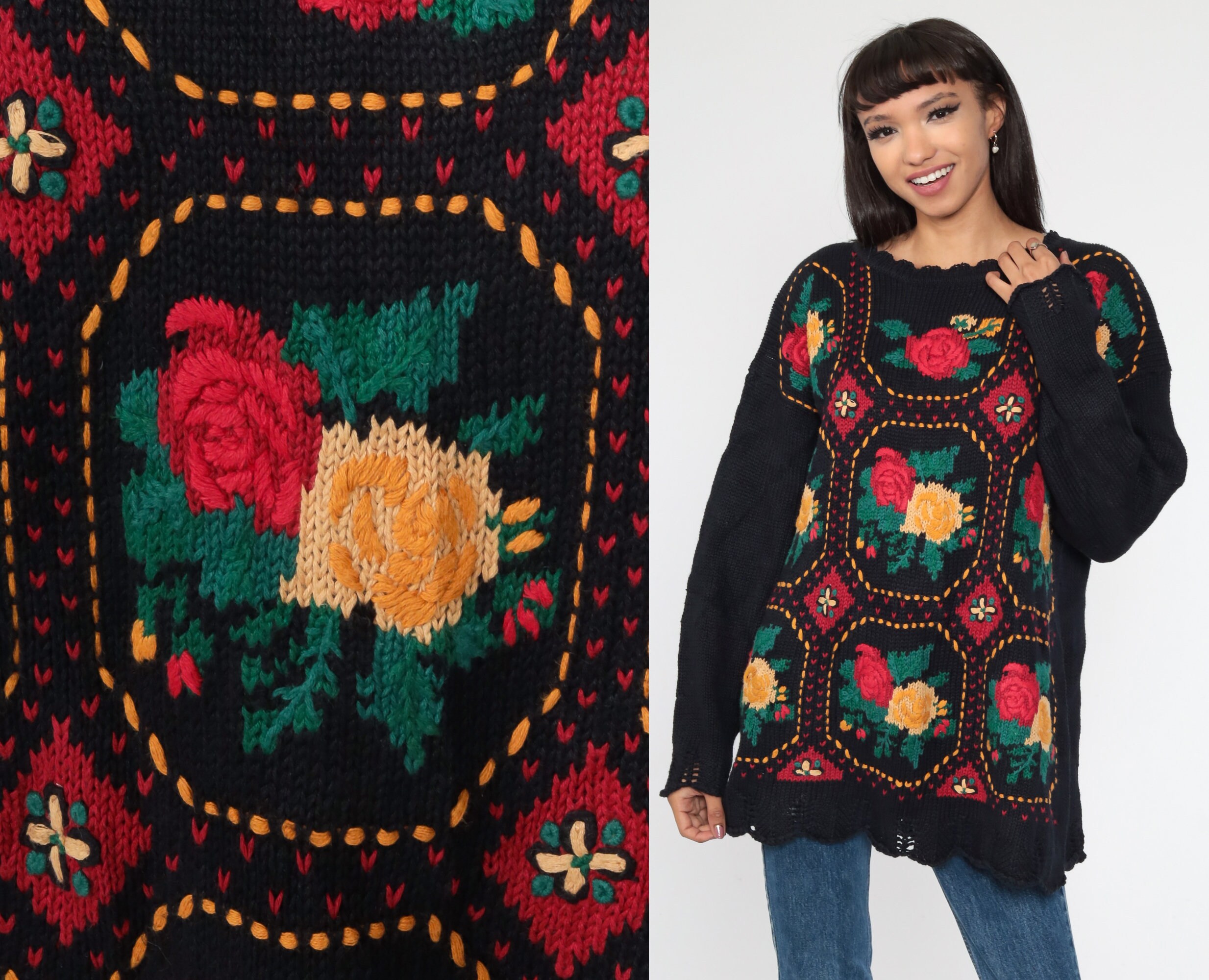 Vintage 90s teal ramie sweater by Croquet