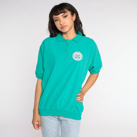 Nautical Acapulco Shirt Yacht Club Shirt Sailboat TShirt 90s Vintage Mexico Retro T Shirt Retro Tee Graphic Print 1990s Polo Medium Large