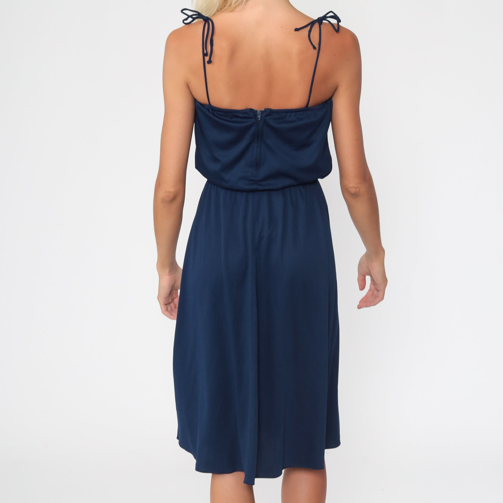 blue bohemian dress
