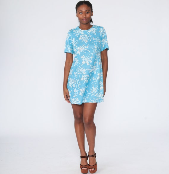 blue shift dress short sleeve Delray Short Sleeve Shift Dress S