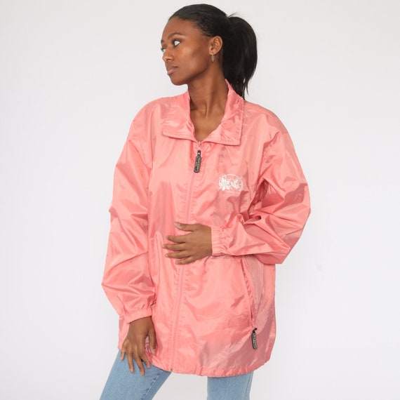 Pink Windbreaker Jacket Steamboat Colorado Jacket Y2K Hummingbird Zip Up Jacket Vintage 00s Retro Bird Large xl l