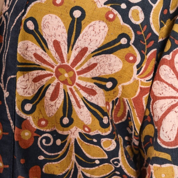 Hawaiian Kimono Robe Jacket 70s Boho Geometric Fl… - image 7