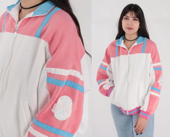 Pink and blue adidas jacket sale