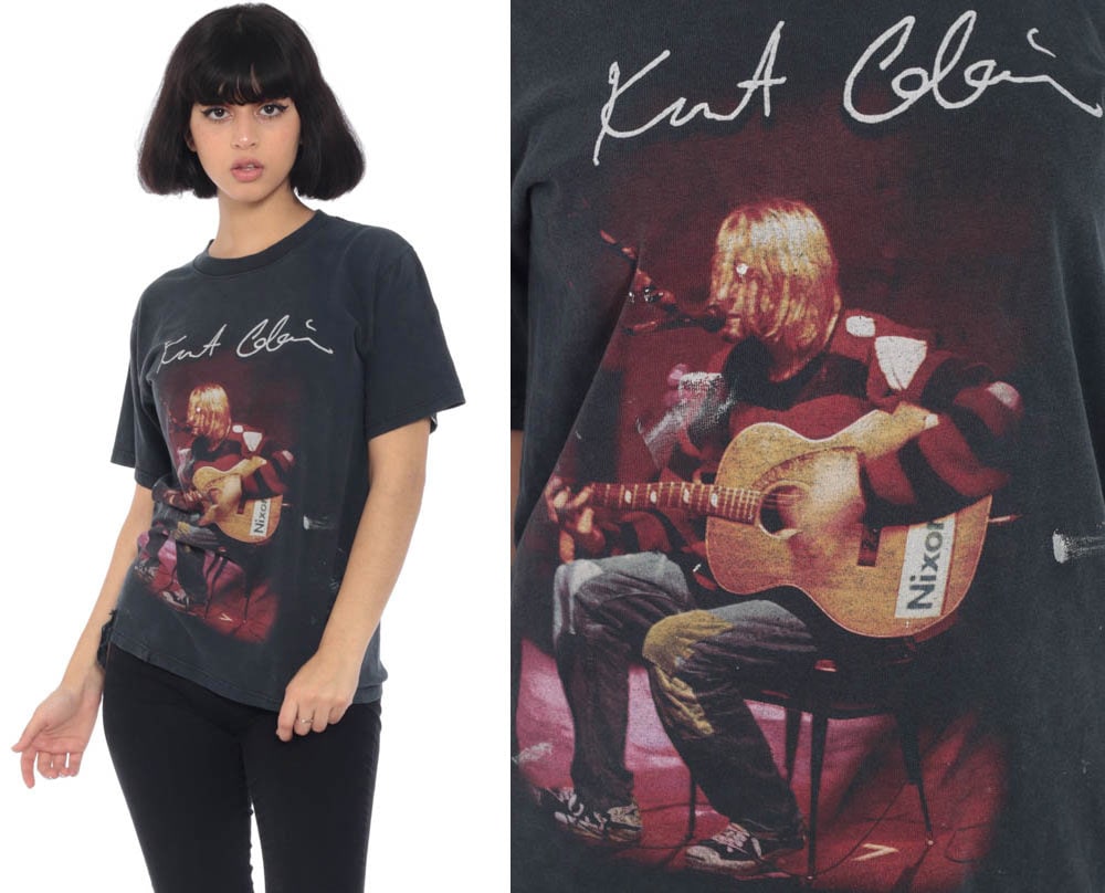 afternoon Company jog Vintage Kurt Cobain Shirt Nirvana Tshirt Distressed Band T - Etsy