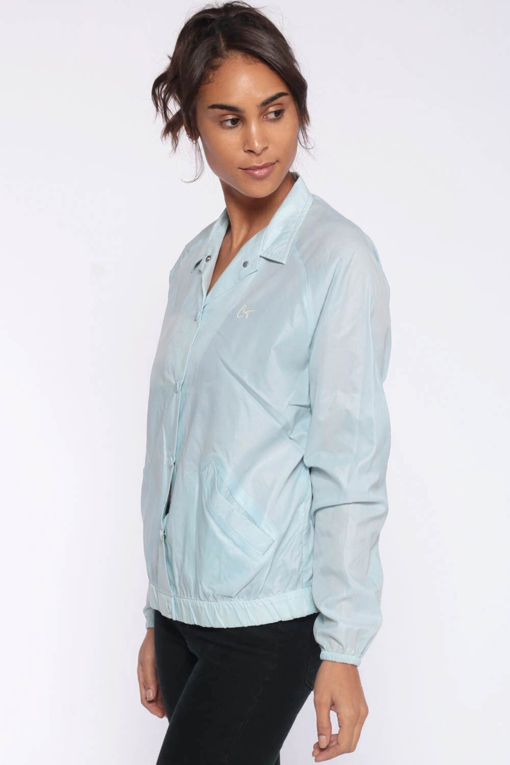 Baby Blue Jacket Bomber Jacket Pastel Coat Cafe Racer Jacket Etsy