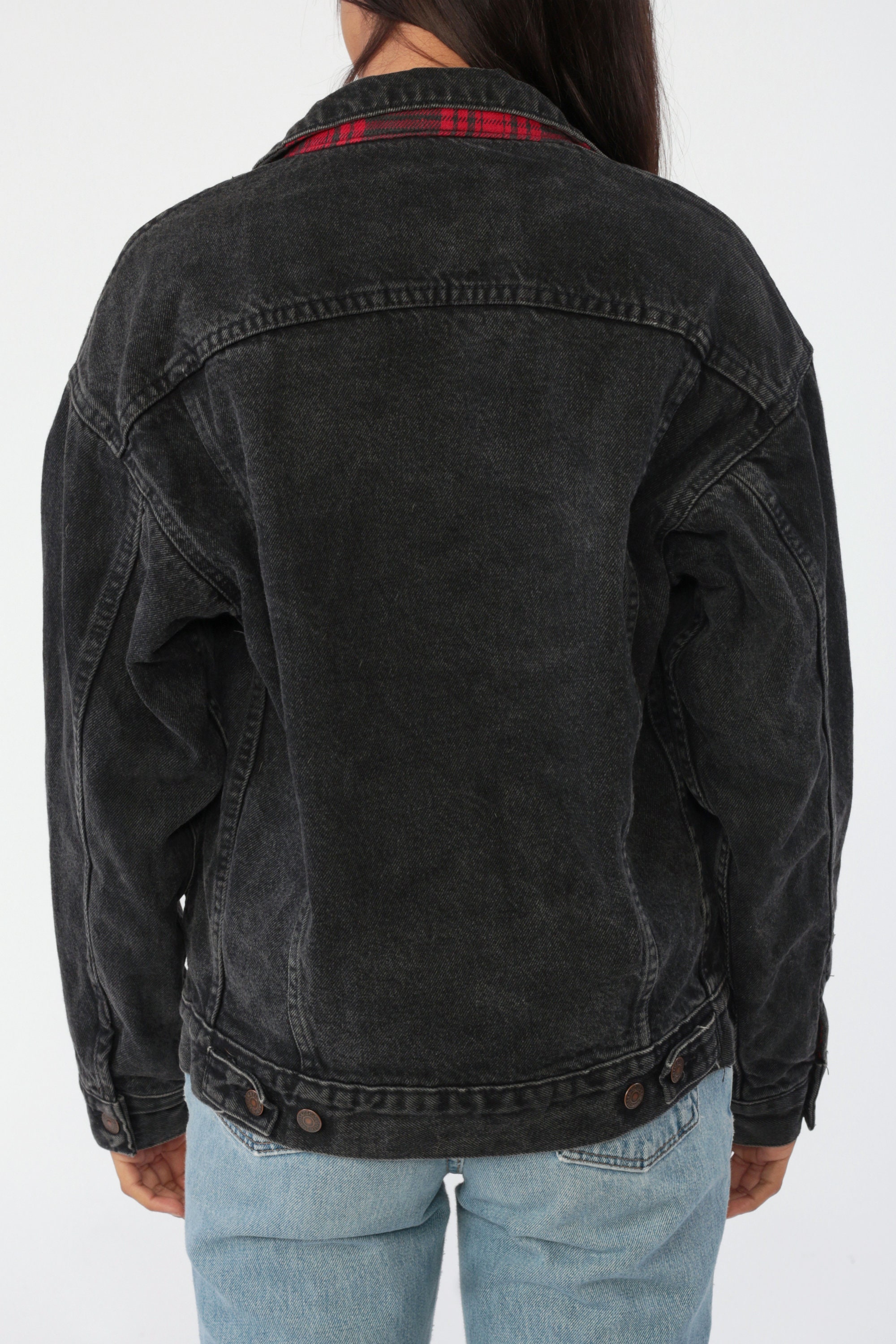 black levis denim jacket with fur