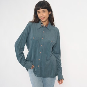 Dusty Blue Button Down Shirt - Etsy Dusty Blue Button Down Shirt - Etsy