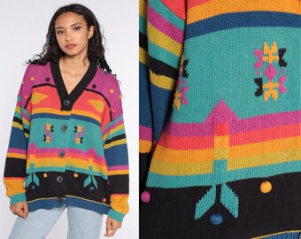 geometric print sweater