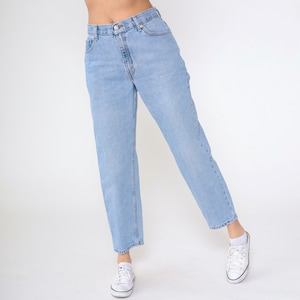 90s Levis 550 Jeans Relaxed Fit Levi Jeans Tapered Leg Blue Denim Pants Retro Levi Strauss High Waisted Vintage 1990s Medium Short 10