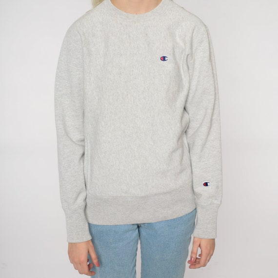 Grey Champion Sweatshirt Y2K Gray Crewneck Pullov… - image 7