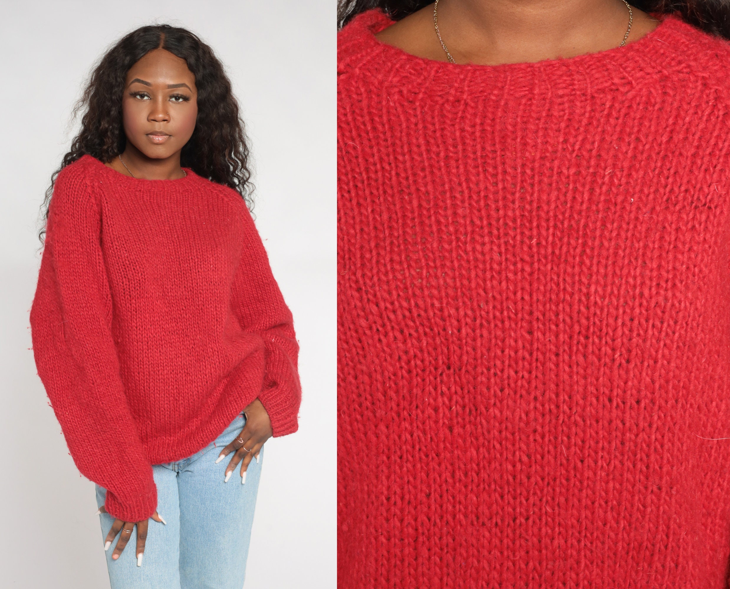 Red Sweater - Etsy