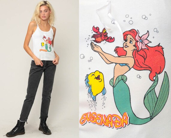 The Little Mermaid Shirt Disney Ariel Tank Top 90s