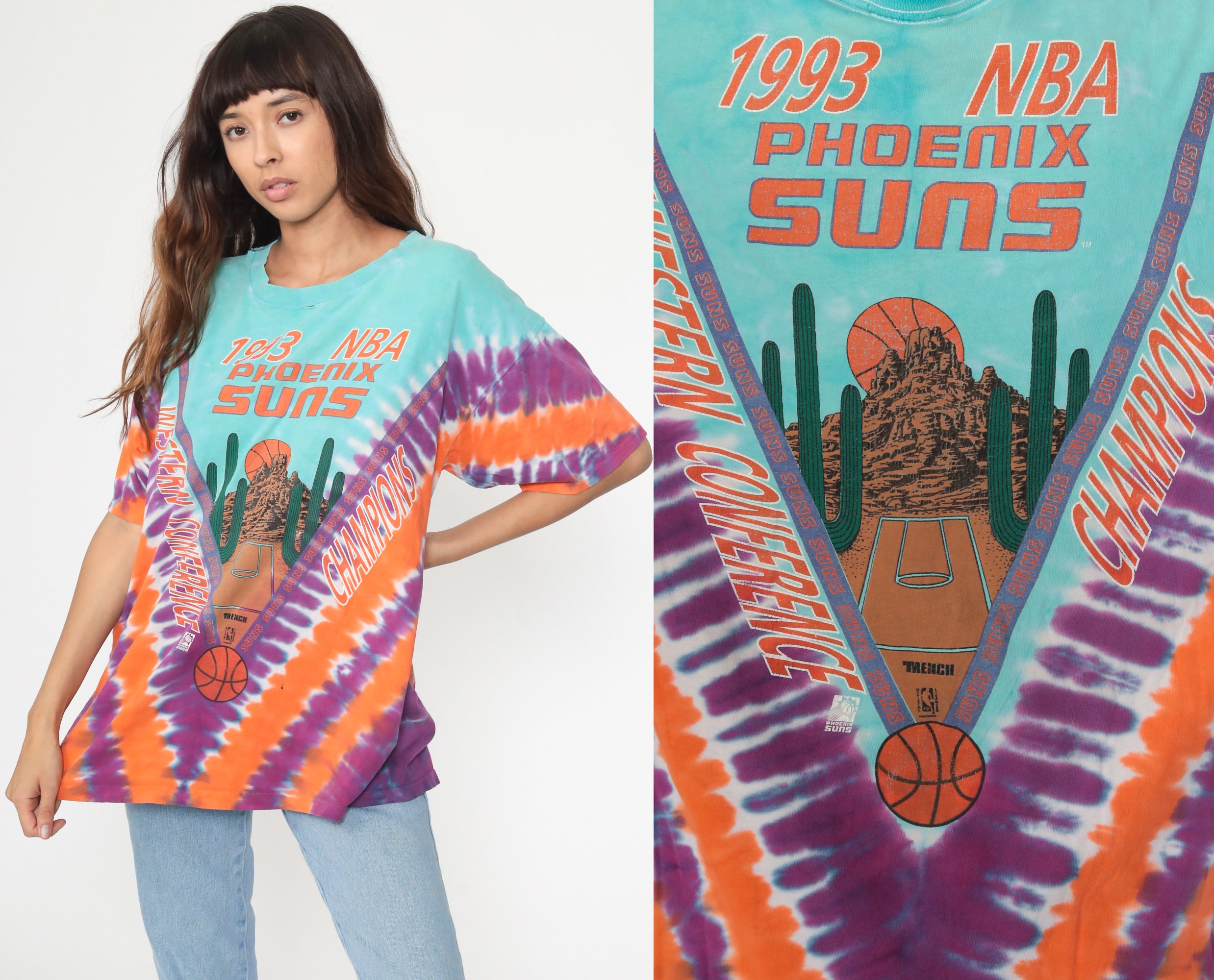 Phoenix Suns Shirt Basketball T Shirt NBA 80s 90s TShirt, Shop Exile