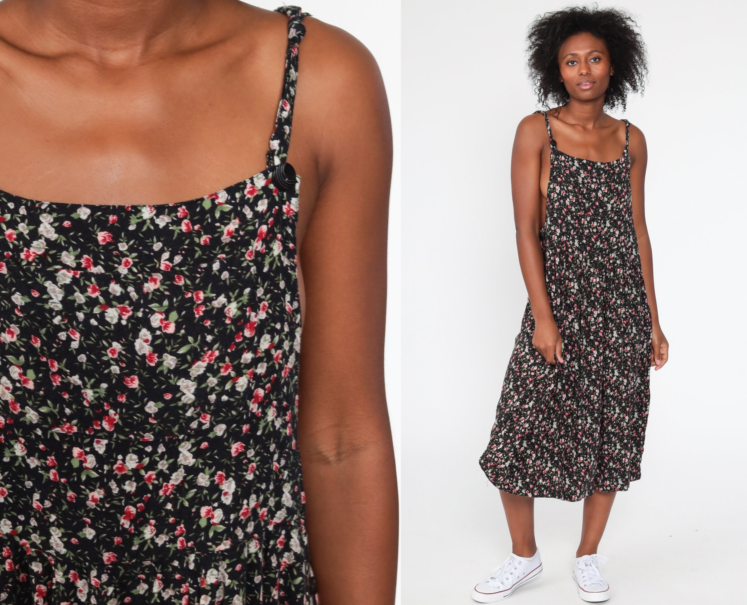 Floral Jumper Dress 90s GRUNGE Jumper 