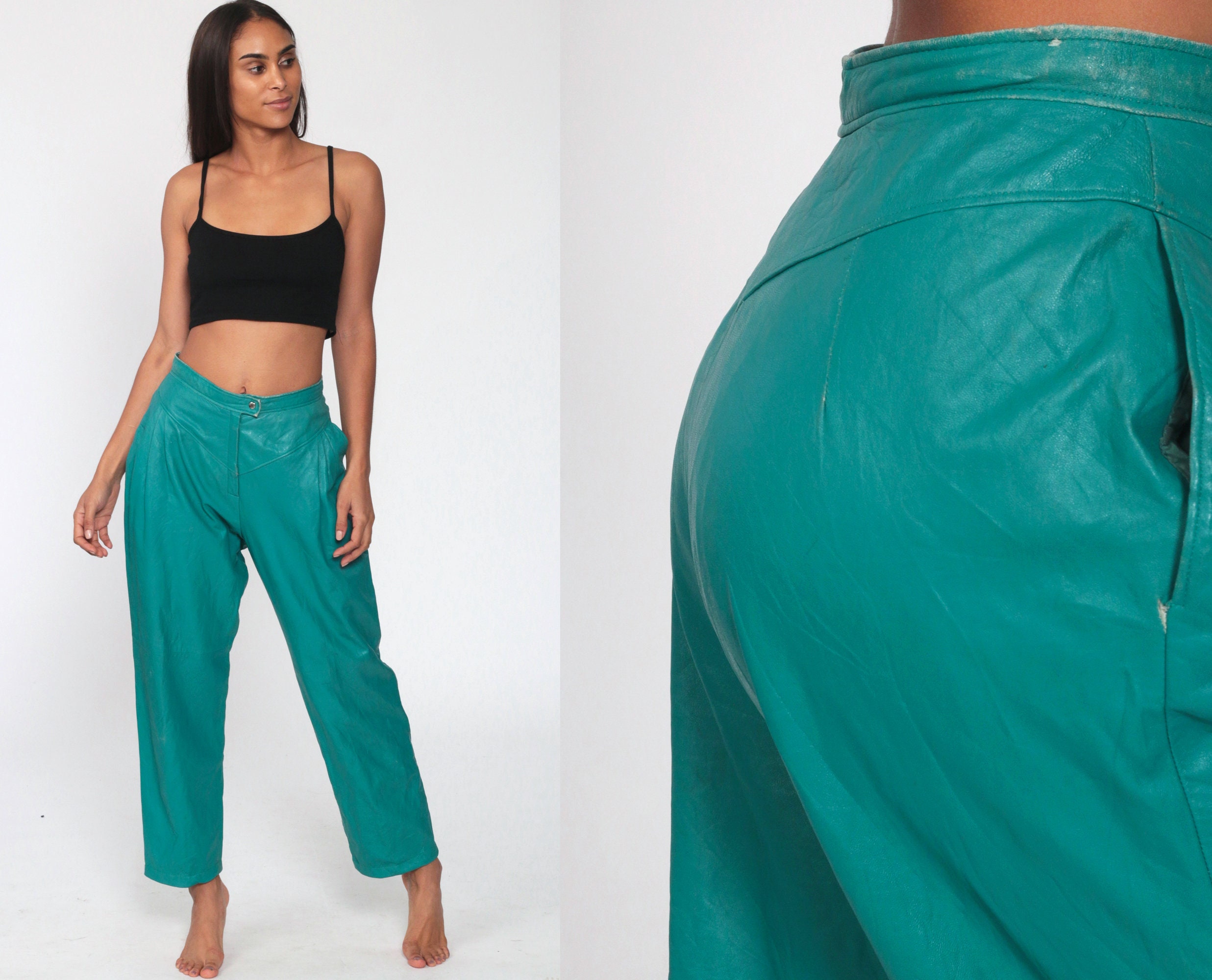 teal high waisted pants