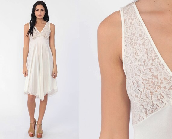 maternity slip dress white