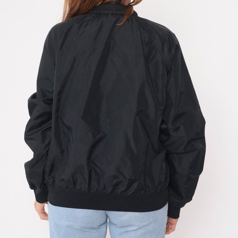 Zwart windjack jaren 80 Larry Mahan windjack retro western Ranchwear effen jas jas met raglanmouwen Normcore Vintage jaren 80 medium afbeelding 6