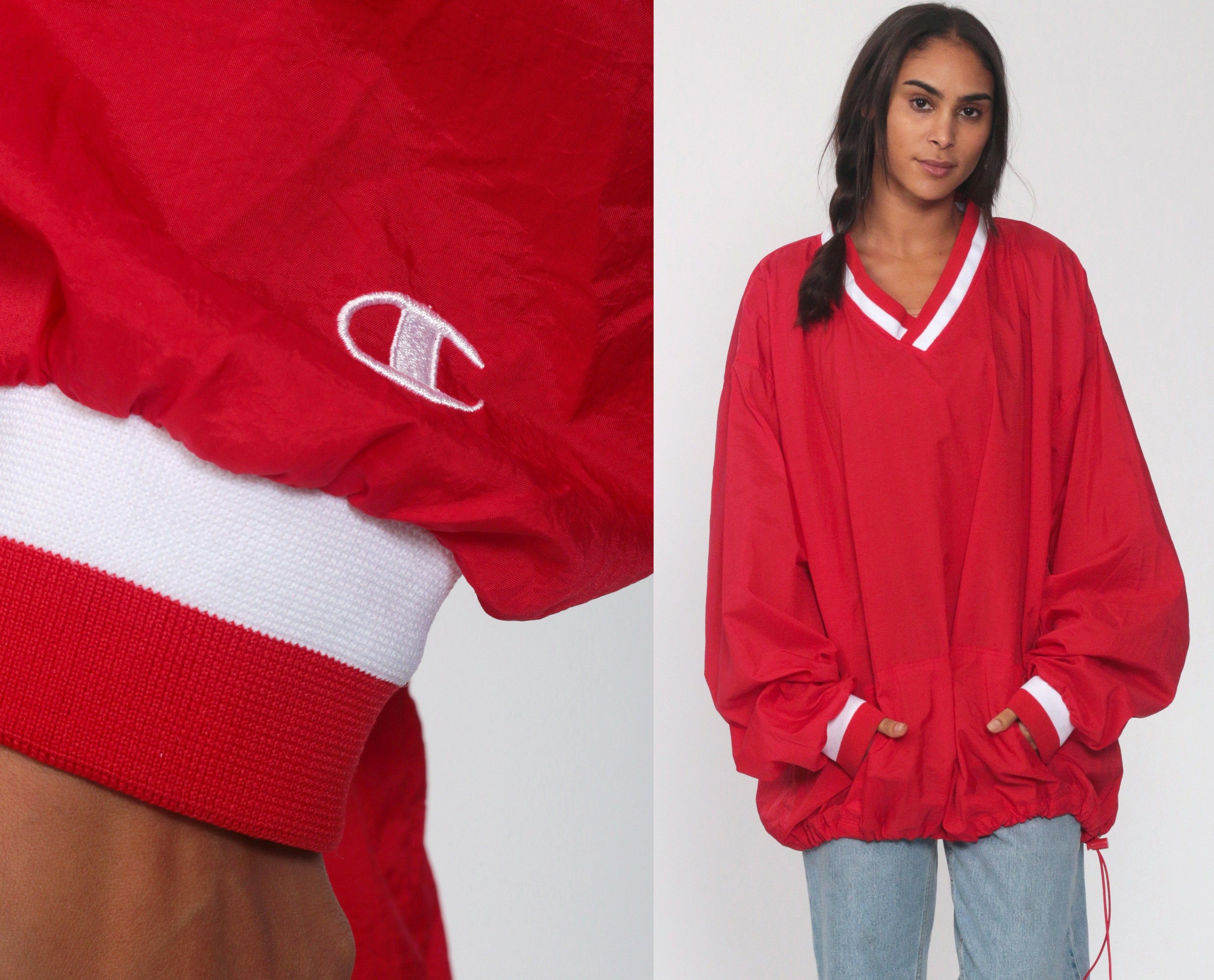 champion v neck pullover jacket