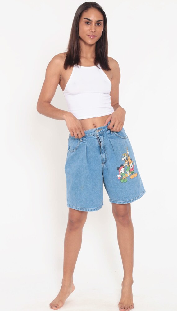 denim mickey mouse shorts