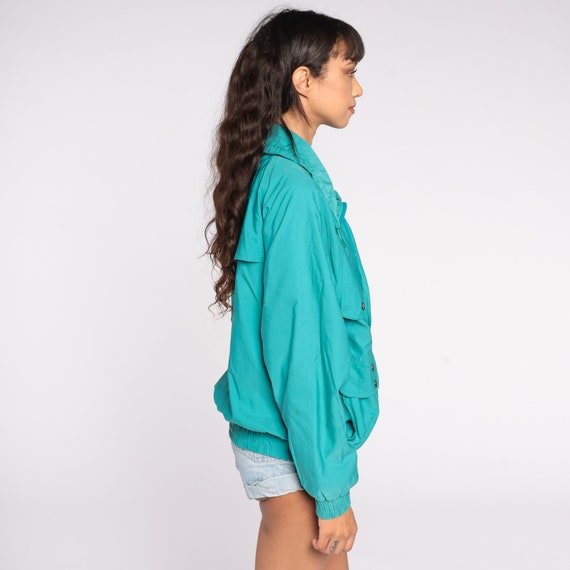 Turquoise Down Jacket Ski Jacket Green Goose Down… - image 5