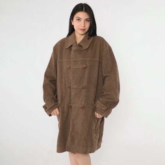 ジャケット・アウター [VINTAGE] 70s ALPEN LODEN loden coat Buy Vintage Loden King Coat 70s Brown Wool Alpine Duffle