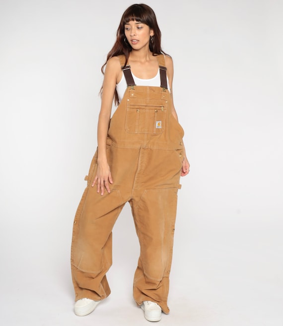 Y2k Carhartt Salopette Marron Combinaison isolee Cargo Dungarees Workwear Combinaison Pantalon Retro Utilitaire vintage annees 00 Homme Extra Large 48 x 30 Etsy France