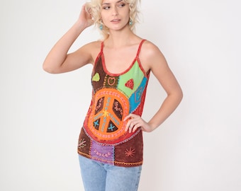 Y2K Mesh Peacock Tank (S) – Hazy Vintage