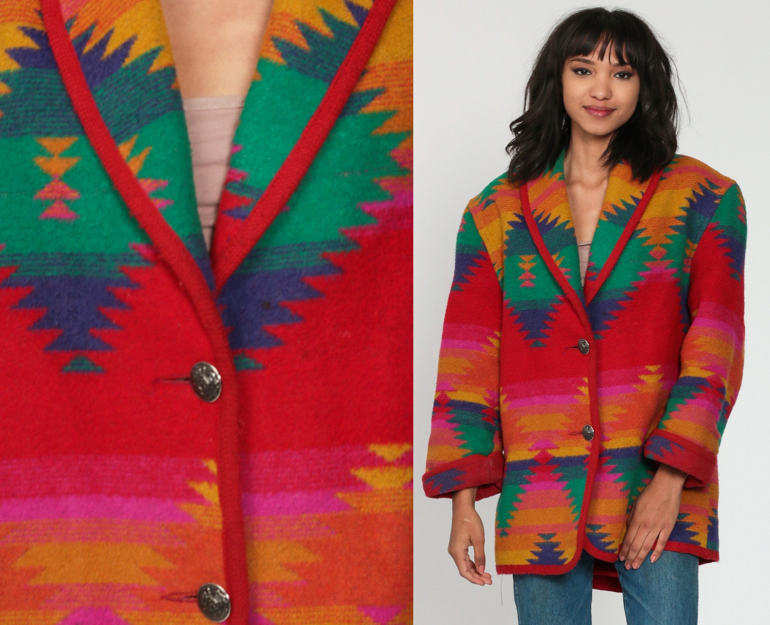 southwest print coat