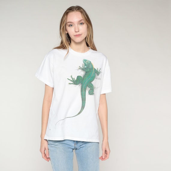 Costa Rica T-shirt Y2K Iguana Lizard Tropical Graphic Tee Costa Rica T-shirt Y2K Iguana Lizard Tropical Graphic Tee