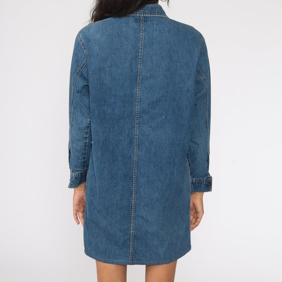 Denim Dog Dress Calvin Klein Mini Jean 90s Embroi… - image 7