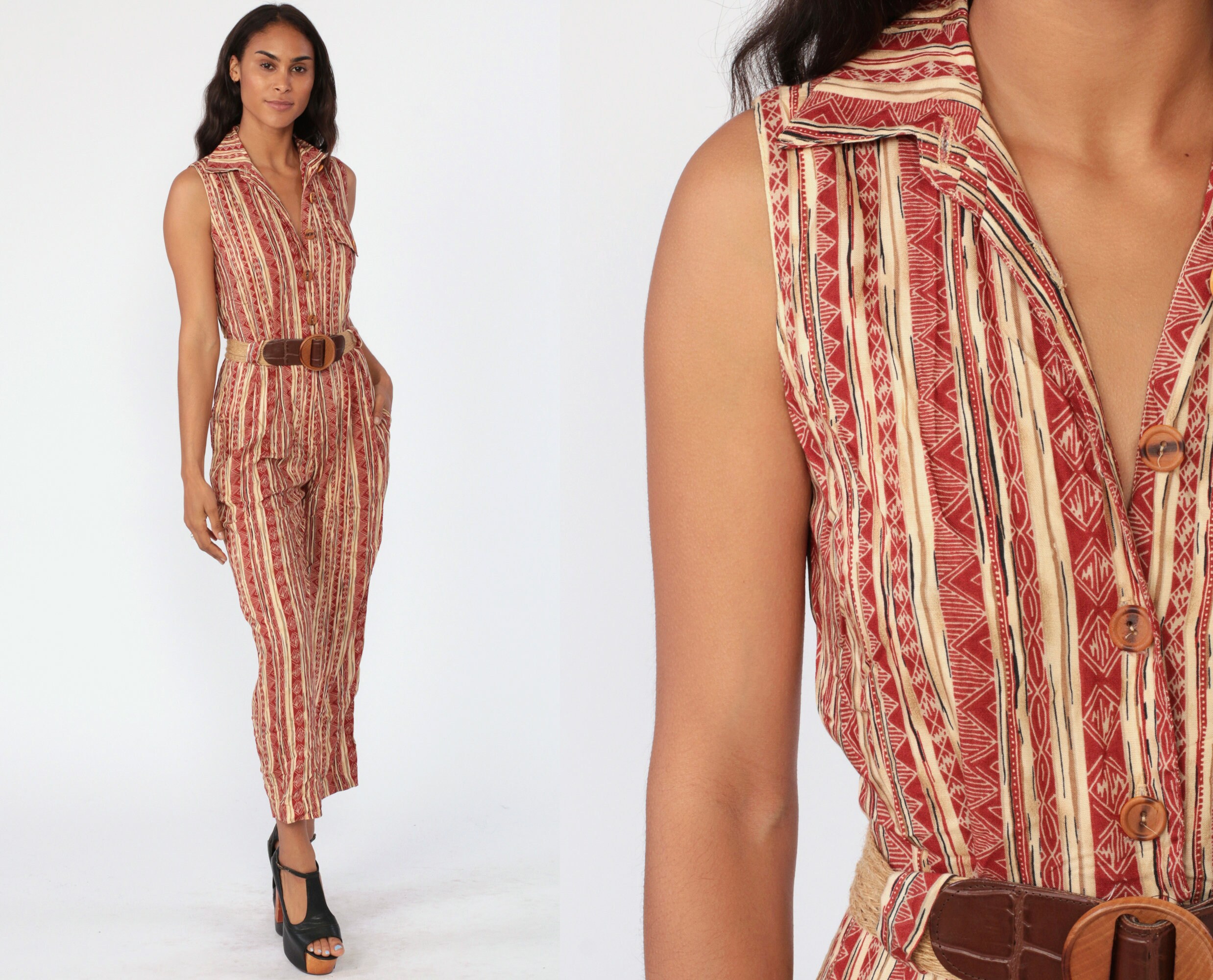 red one piece pantsuit