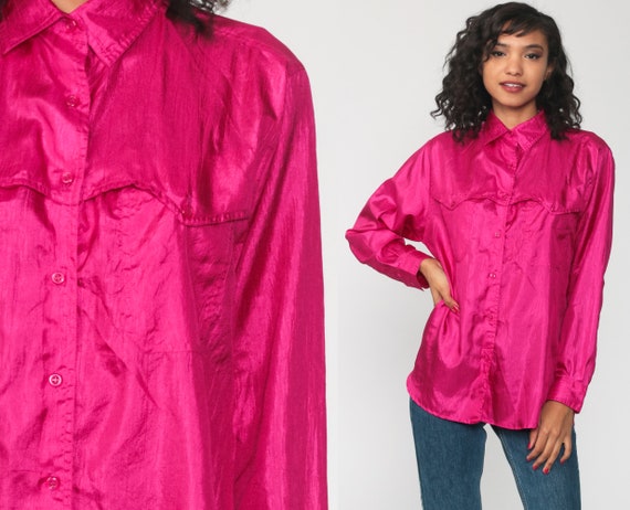 blusa rosa brillante