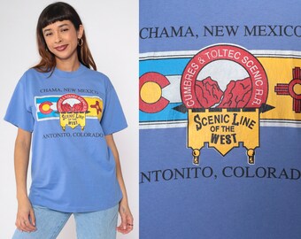 90s Scenic Railroad T Shirt Cumbres & Toltec Railway T Shirt Train Chama New Mexico Antonito Colorado Graphic Tee Vintage 1990s Large L