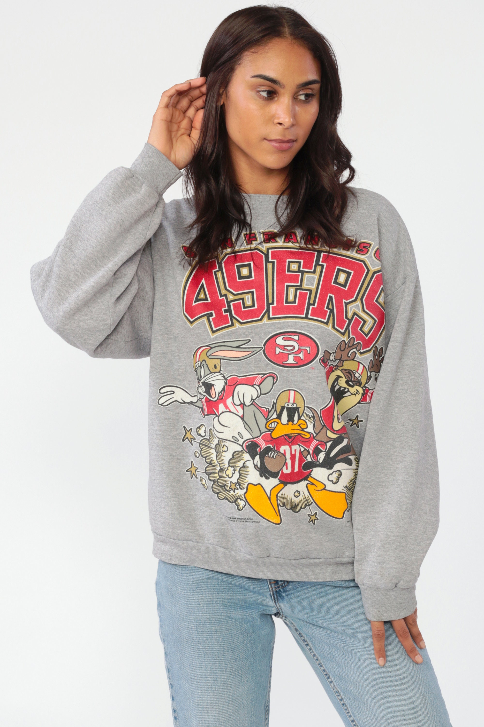 49ers Sweatshirt 90s Looney Tunes San Francisco Forty Niners Baggy NFL ...