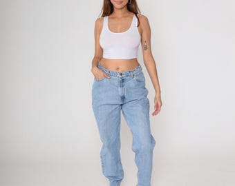 Levis Mom Jeans 521 High Waist Levi Jeans 80s Jeans Denim Pants Tapered Jeans Vintage 90s Blue Denim Hipster 16 long 33