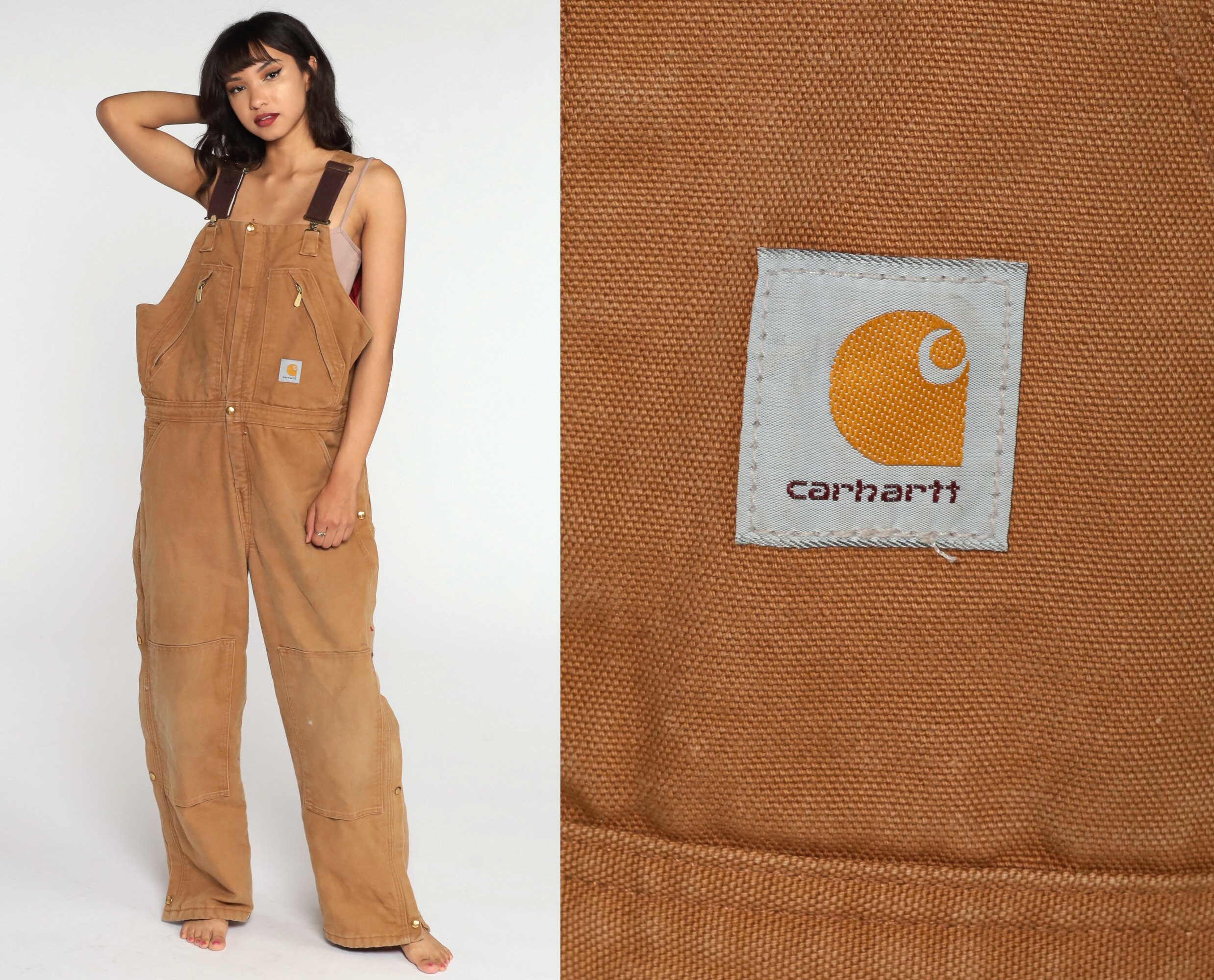 BYEGUYS Custom Tailored Carhartt Overalls Black & Carhartt Brown