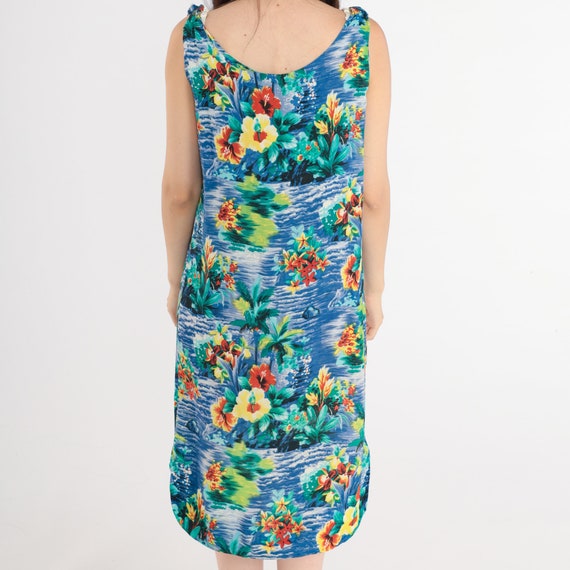 Tropical Palm Trees & Hula Girl T-shirt dress