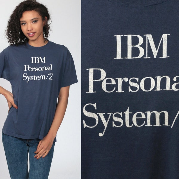 Vintage IBM Shirt Personal System/2 Shirt PC Shirt 80s Computer Shirt Single Stitch Tshirt Computer Programmer Nerd Shirt 1980s Medium Large