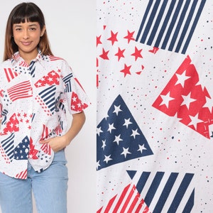 American flag collared shirt online