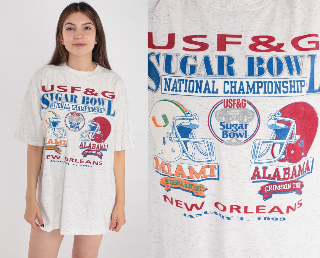 1993 Sugar Bowl Shirt 90s NCAA Football Tshirt University Alabama