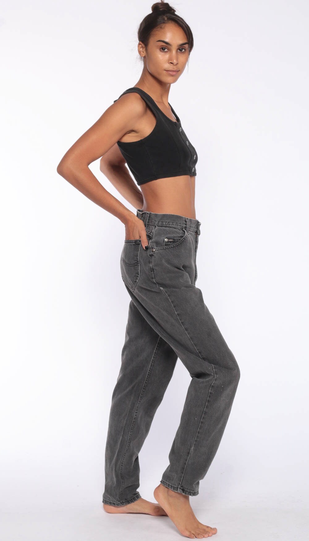 grey mom jean