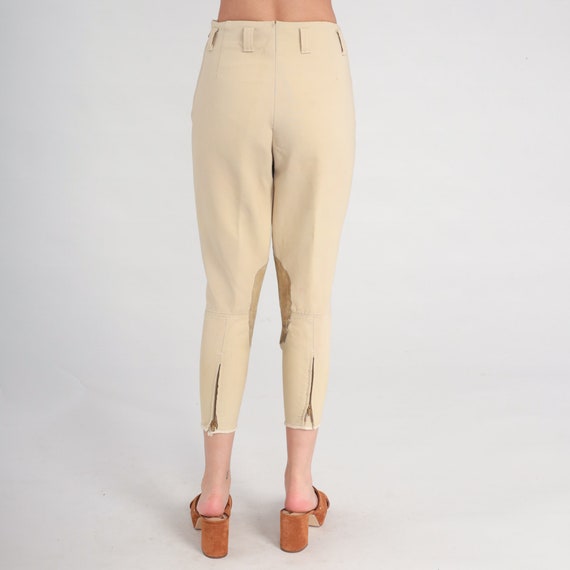 Beige Riding Pants Equestrian Breeches Pants 80s … - image 7